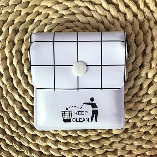 Tissu ignifuge blanc quadrillé - cendrier de poche souple