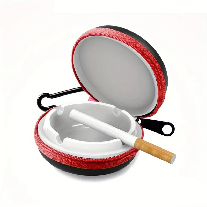 Cendrier De Poche PVC Circus – Avec Doublure Ignifuge Et Fermeture Anti-Odeur, Modèle Au Choix (8x8 Cm)