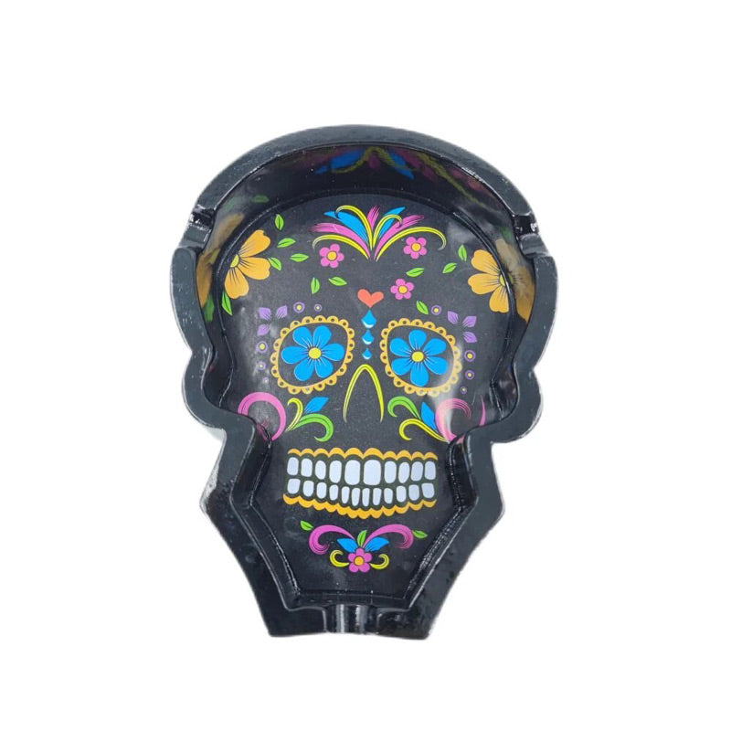 Cendrier Tête de Mort Mexicaine Noir