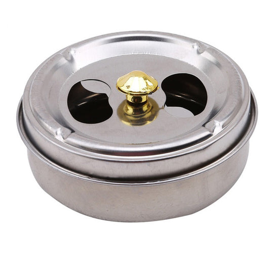 Cendrier rotatif automatique inox plateau tournant - vue 2