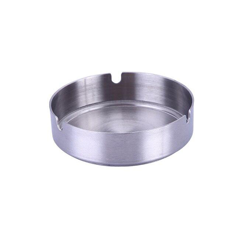 Cendrier balcon inox anti-vent vue de côté - compact et stable
