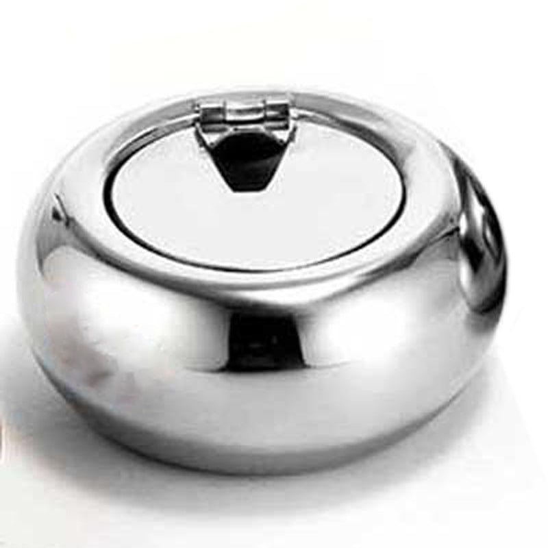 Inox poli - cendrier extérieur design sphère taille S