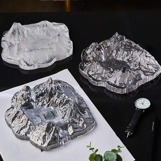 Verre soufflé - Cendrier en verre design vue de trois quarts