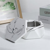 Cendrier Extérieur en Béton Blanc Noir