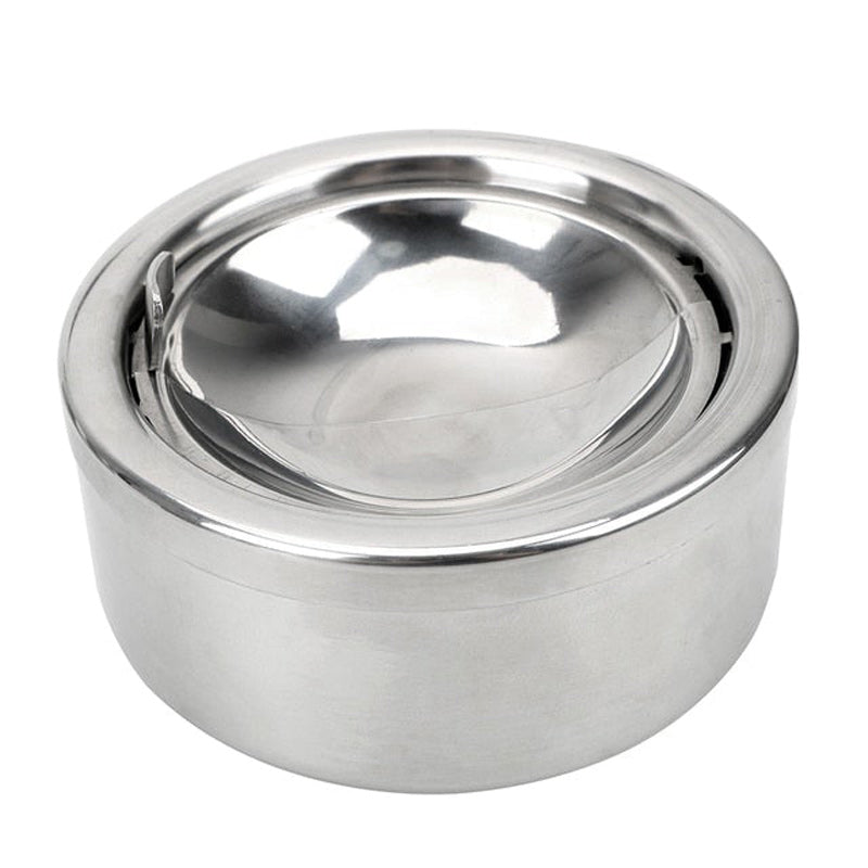 Cendrier jardin acier brillant - finition polie