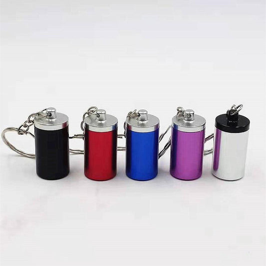 Cendrier tube en aluminium anodise - cendrier de poche compact et etanche