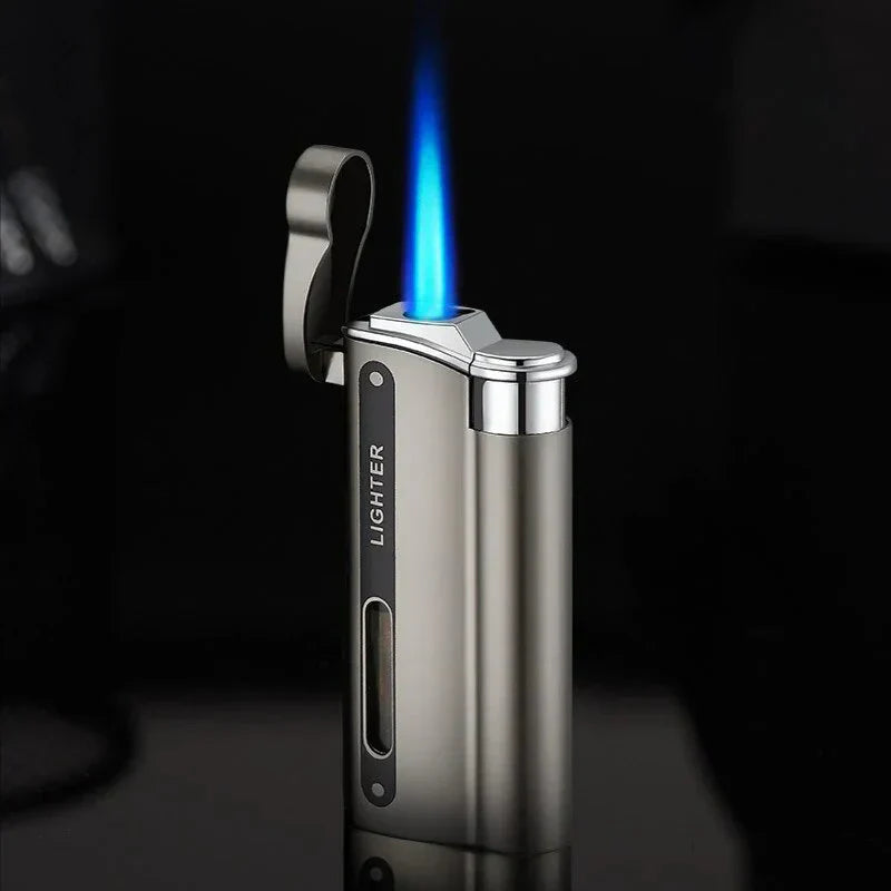 Briquet chalumeau tempête en métal avec flamme bleue — Collection briquets | Cendrier Club