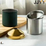 JJYY-Cendrier créatif en acier inoxydable pour la maison et la voiture, filet anti-vol et anti-chute, entonnoir Laguna ette avec couvercle, 73 bars