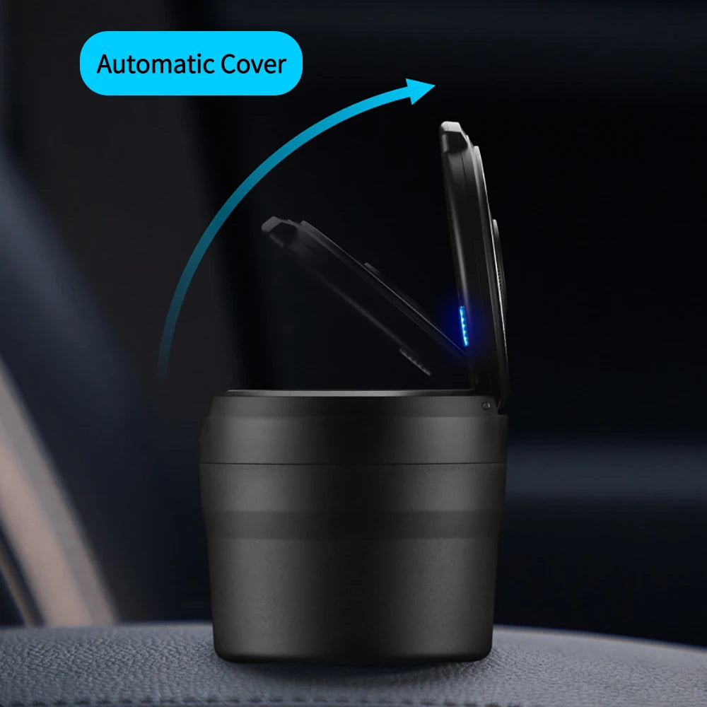 Cendrier de voiture poubelle pièce de monnaie tasse de stockage conteneur cendrier à cigares style de voiture cendrier de voiture avec lumière LED accessoires de style de voiture