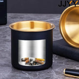 JJYY-Cendrier créatif en acier inoxydable pour la maison et la voiture, filet anti-vol et anti-chute, entonnoir Laguna ette avec couvercle, 73 bars