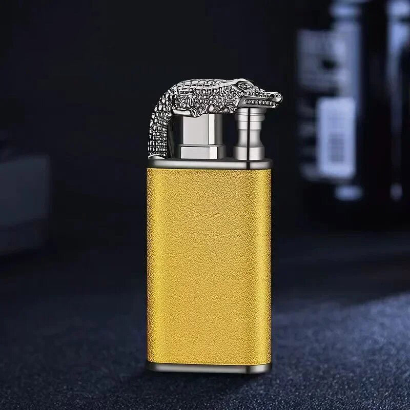 Briquet Animal Crocodile Or