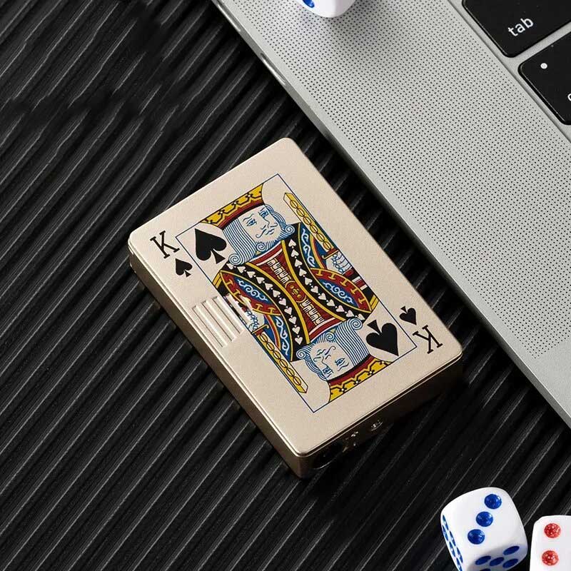Briquet Carte Roi Doré
