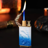 Briquet Crocodile Blanc Bleu