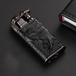Briquet Crocodile Noir posé sur un bureau