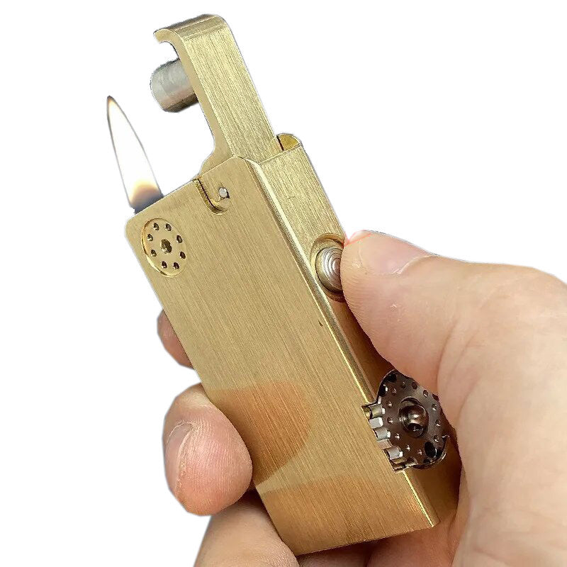 Briquet Vintage avec flamme allumée