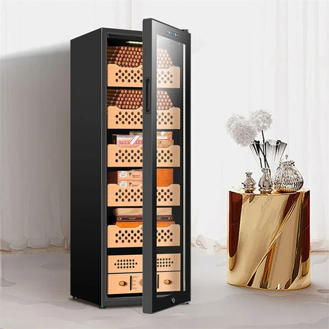 Cendrier à Cigares En Verre Lifestyle-Ambiente 15x15cm Avec 4 Emplacements Et Fiche Dégustation