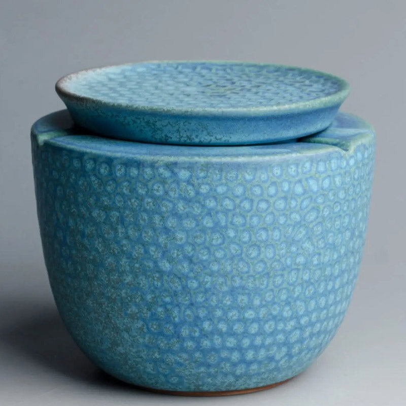 Céramique turquoise - cendrier de balcon seul