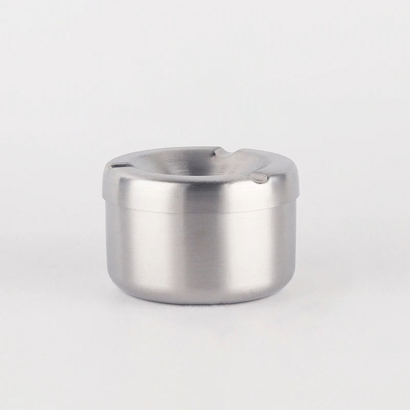 Inox argenté - cendrier extérieur design seul