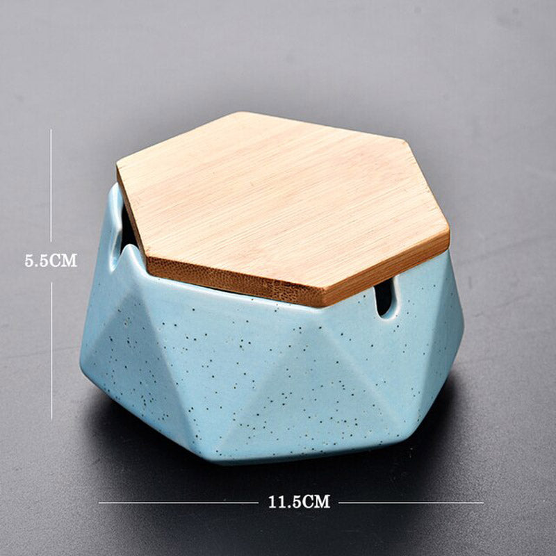 Cendrier terrasse extérieur béton - vue du dessus