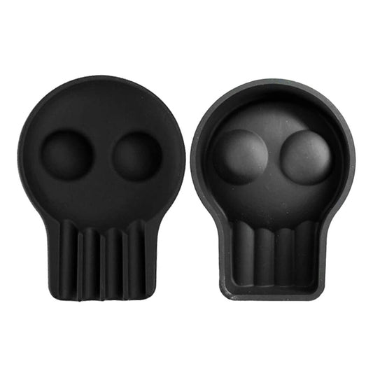 Cendrier skull tête de mort métal noir design gothique - vue principale