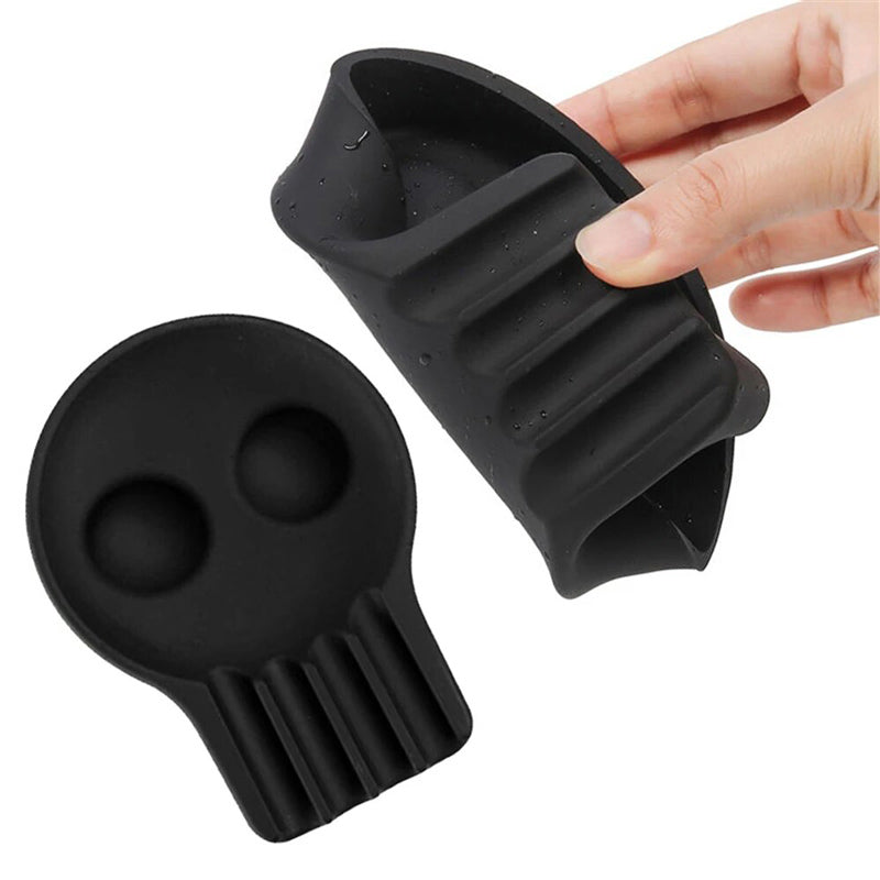 Cendrier skull tête de mort métal noir design gothique - vue ambiance