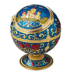 Cendrier Boule sur Pied Bleu & Doré Kremelin