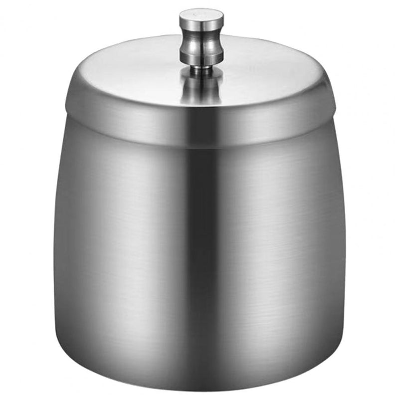 Cendrier moderne design contemporain en metal - accessoire fumeur aux lignes geometriques epurees