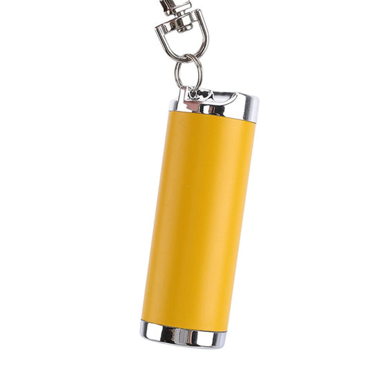 Métal chromé jaune - cendrier porte-clé