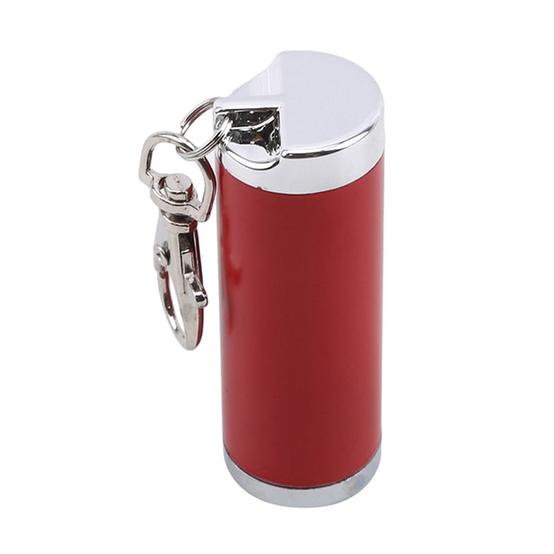 Métal chromé rouge - cendrier porte-clé