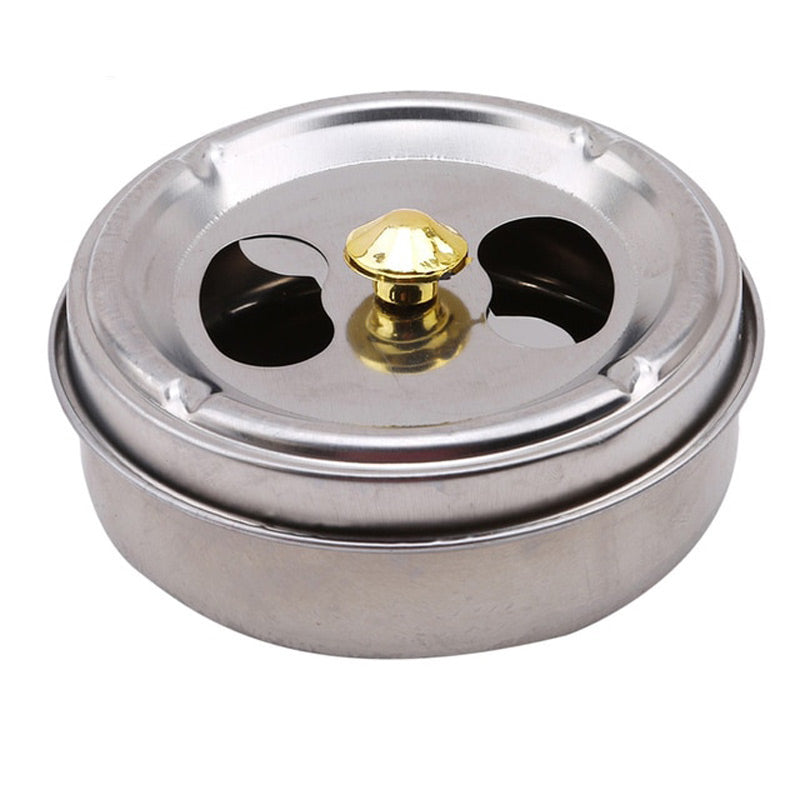 Cendrier rotatif automatique inox plateau tournant - vue 4