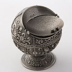 Cendrier sur Pied Vintage Argent Couvercle