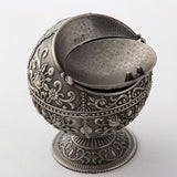 Cendrier sur Pied Vintage Argent Couvercle