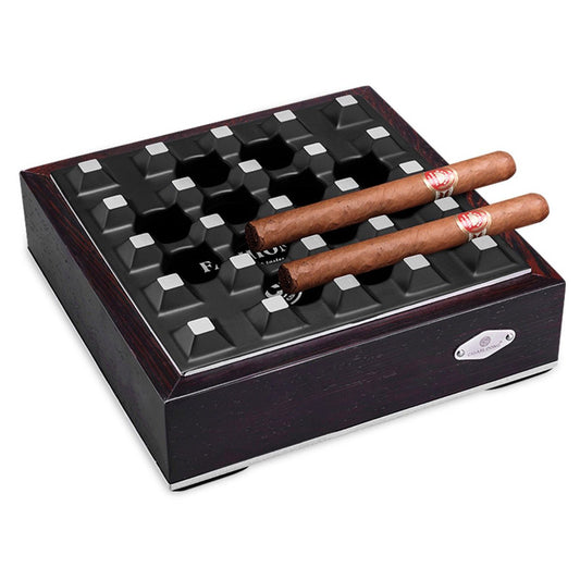 Acier inoxydable brossé - cendrier à cigare XXL fermé vue d'ensemble