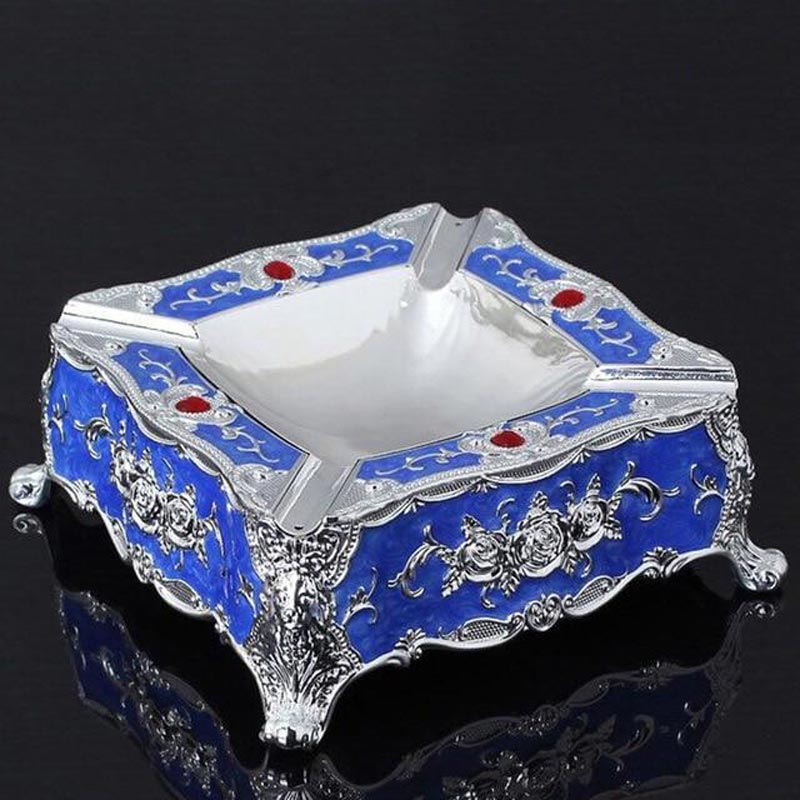 Cendrier sur pied style ancien patine - accessoire fumeur retro pour interieur