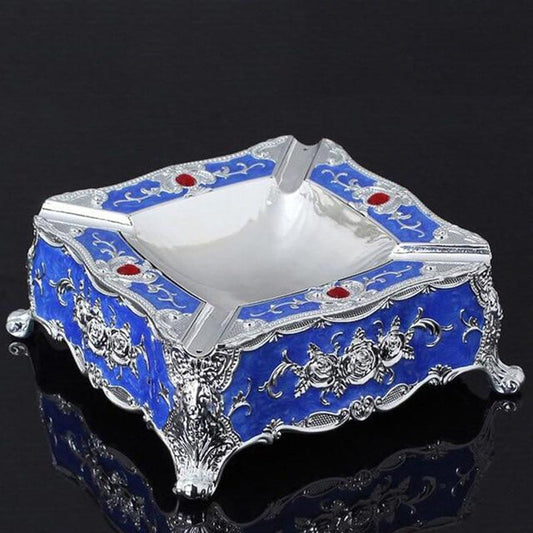 Cendrier sur pied style ancien patine - accessoire fumeur retro pour interieur