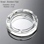 Cendrier Art Déco Verre Rond bordure fine