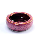 Cendrier Artisanal Rose Violet Bord Epais