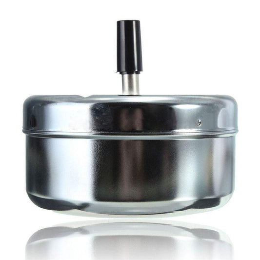 Cendrier avec poussoir inox brossé mécanisme éjecteur - vue 2