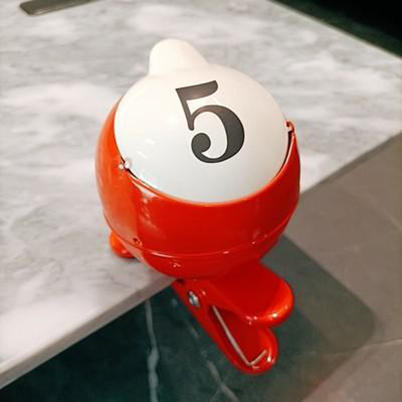 Plastique orange - cendrier boule à clipser vue d'ensemble