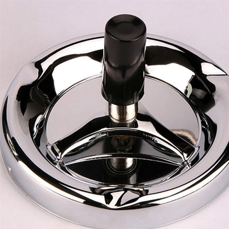 Résine noire laquée - cendrier boule de billard numéro 8 design collector