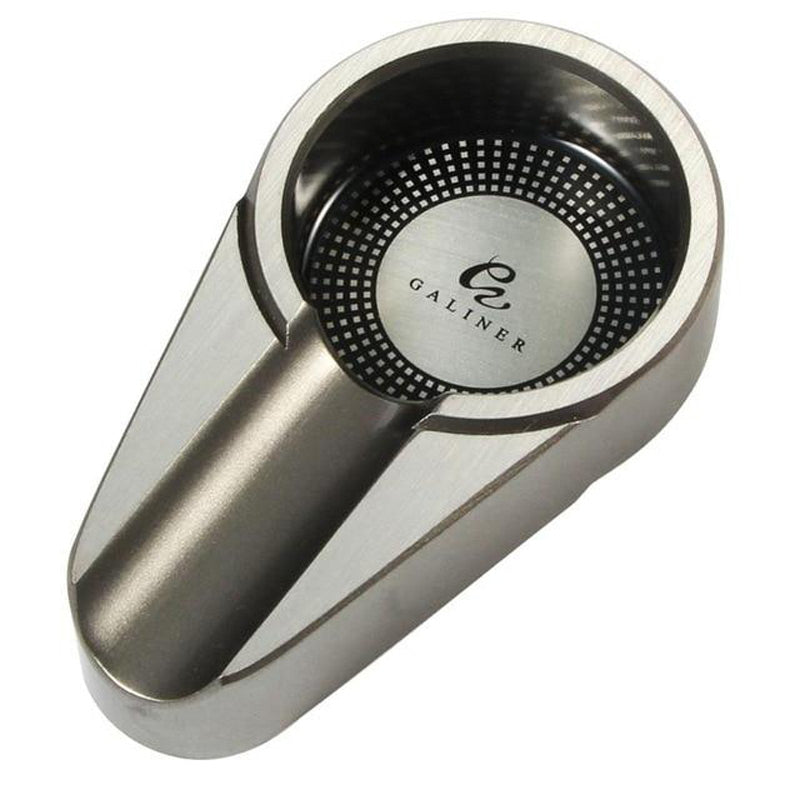 Métal chromé - cendrier cigare cubain individuel encoche profonde format robusto corona