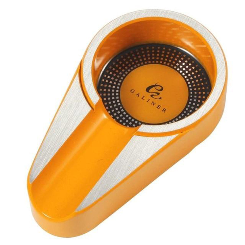 Métal chromé - cendrier cigare cubain individuel encoche profonde format robusto corona