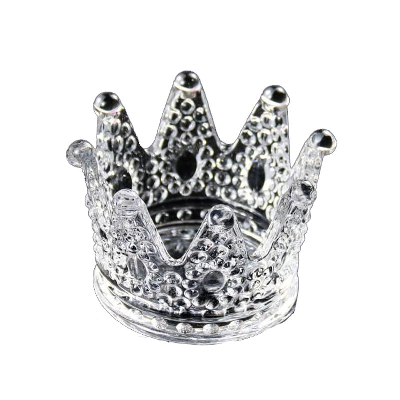 Cendrier couronne en verre soufflé transparent - vue 4