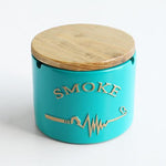 Cendrier d'Extérieur Bleu Turquoise Couvercle