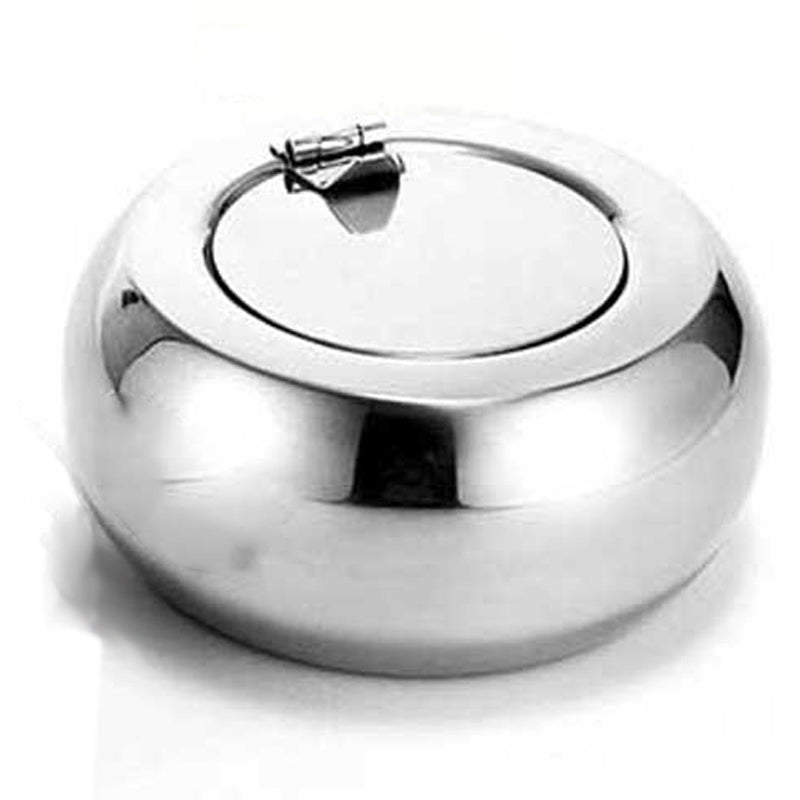 Inox poli - cendrier extérieur design sphère taille L