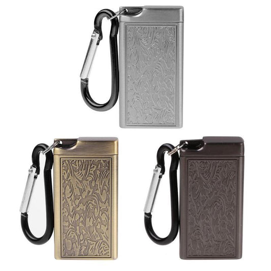 Métal chromé - cendrier de poche porte-clé vue ensemble