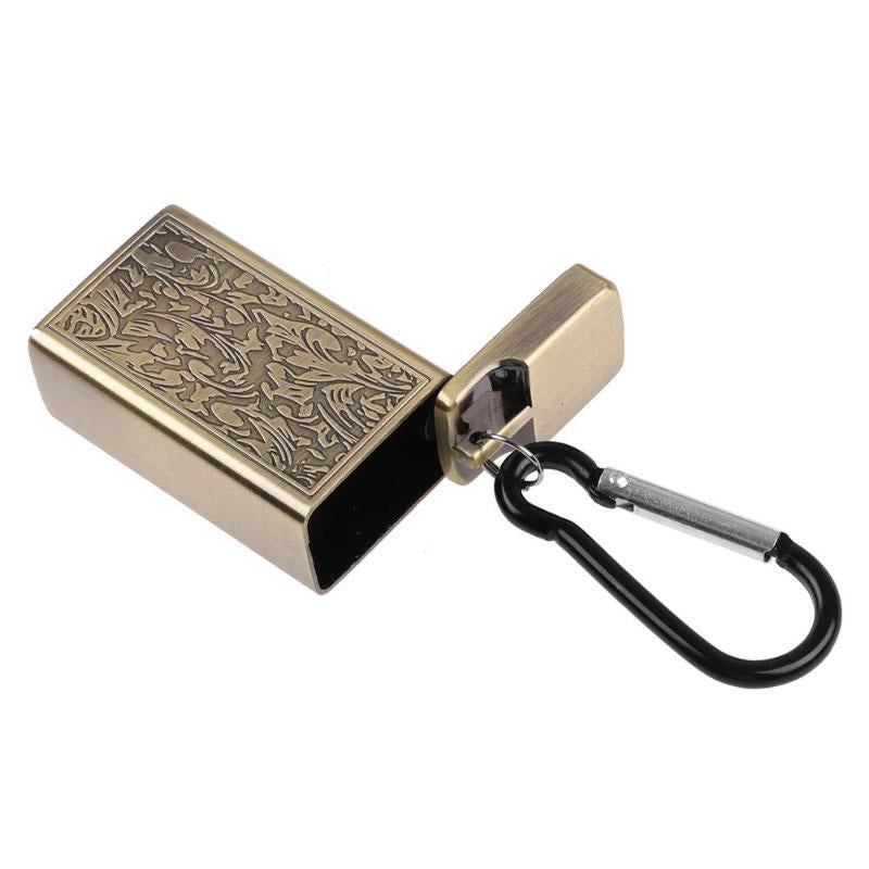 Métal doré - cendrier de poche porte-clé ouvert
