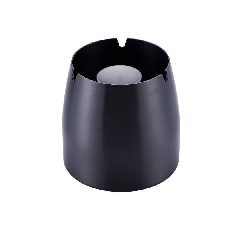 Inox noir - cendrier de table fermé ouvert