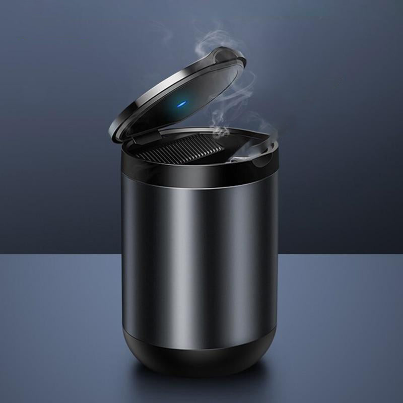 Plastique ABS noir - cendrier de voiture universel dans porte-gobelet