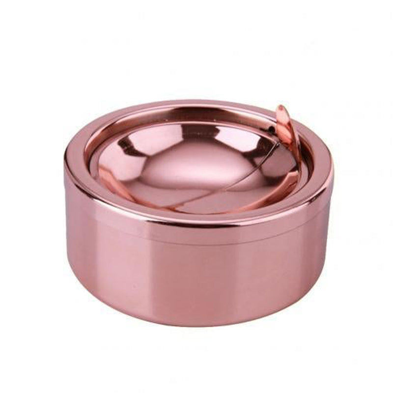 Inox cuivre rosé - cendrier design pas cher
